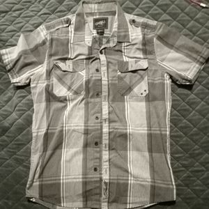 O'Neill button up shirt Size Medium Grey Plaid